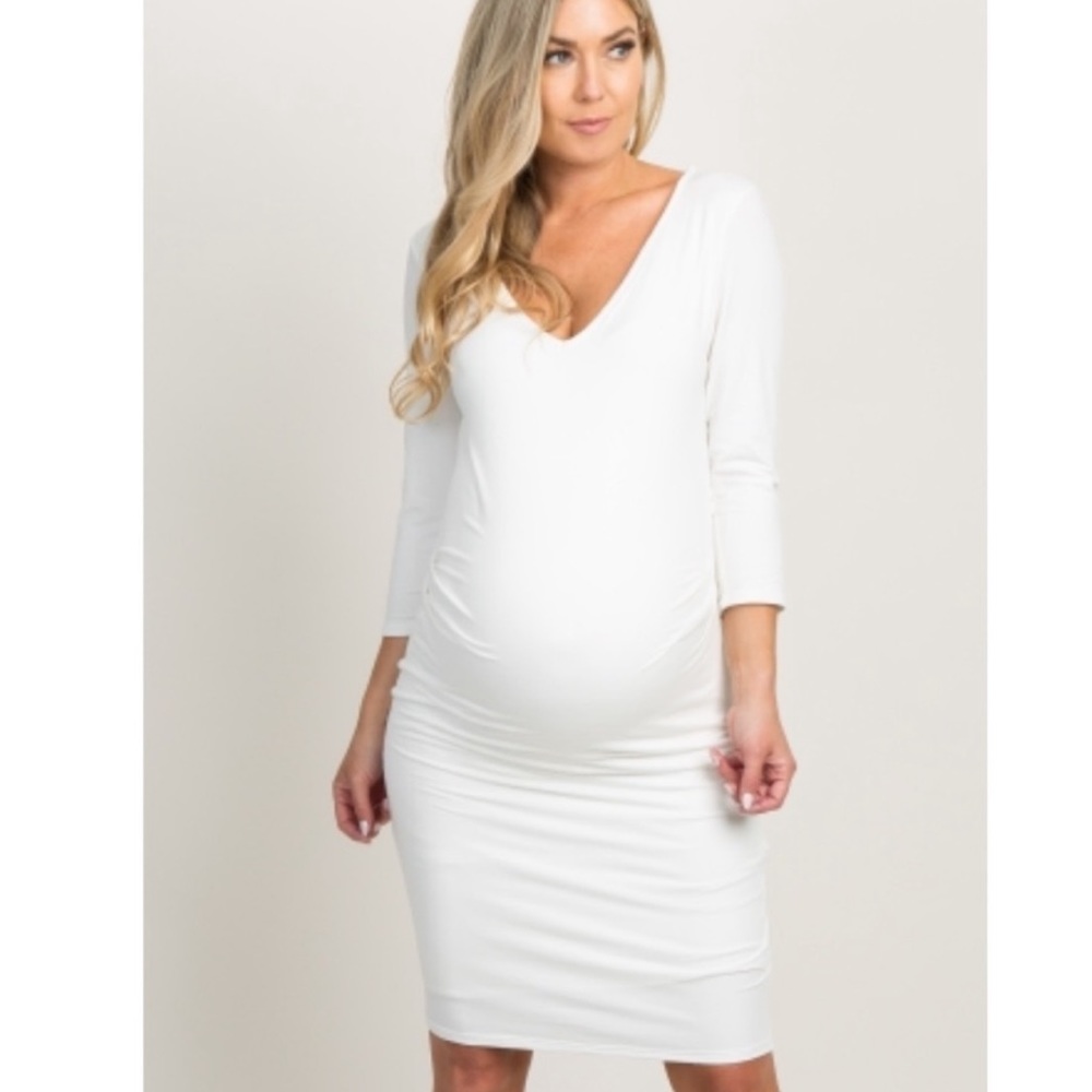 Pinkblush Maternity White Dress